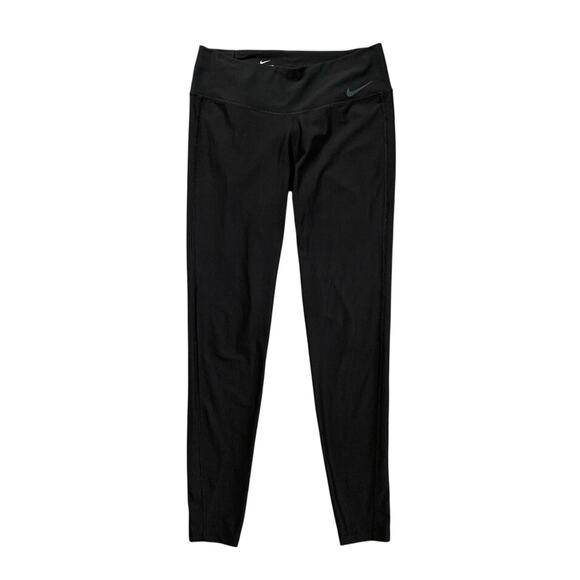 Nike Tights Womens Medium Black Power Dri Fit Pull On Training Pull On Ankle - Picture 1 of 10